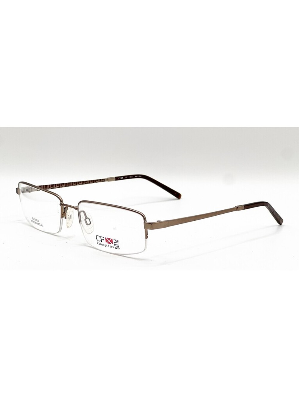 Charmant CX7176 BR Brown Rectangle Authentic Eyeglass Frames 58-19